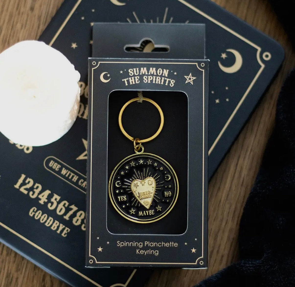 Spinning Talking Board Planchette Keyring